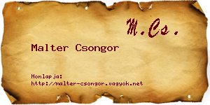 Malter Csongor névjegykártya