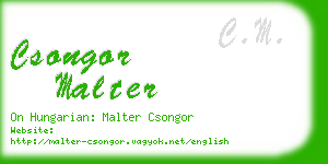 csongor malter business card